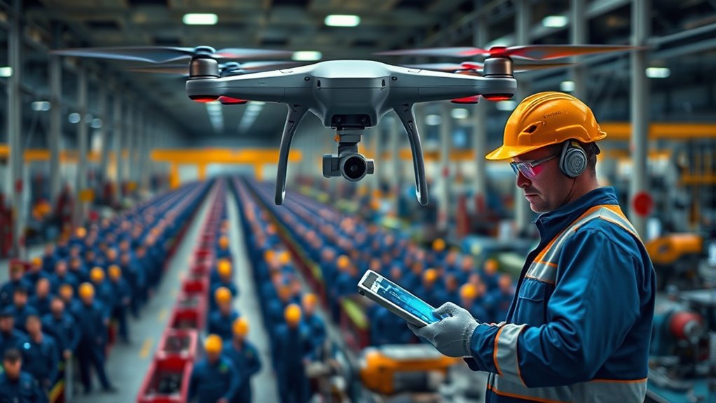monitoring or aiding workers