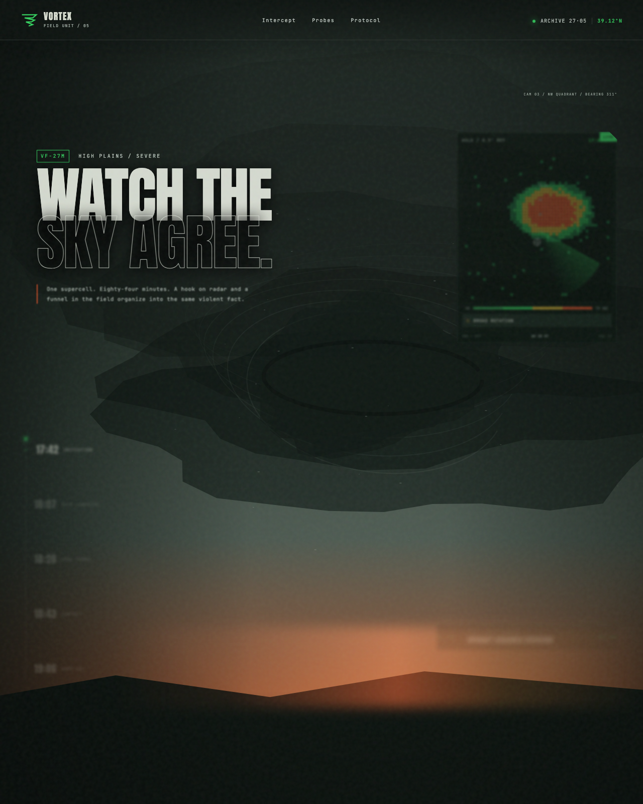 Live view of Vortex Field Unit — Plains Intercept Archive