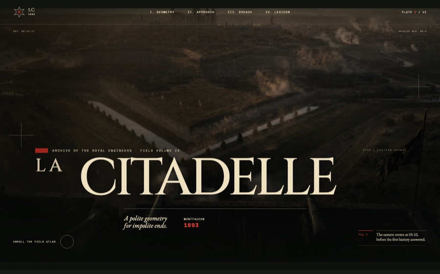 La Citadelle — An Anatomy of Siege, 1693 — Layered SVG Architecture (FABLE/175, room 109)