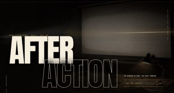 After Action — Wing V Debrief Theater — Interruptible cinematic credits (FABLE/175, room 125)